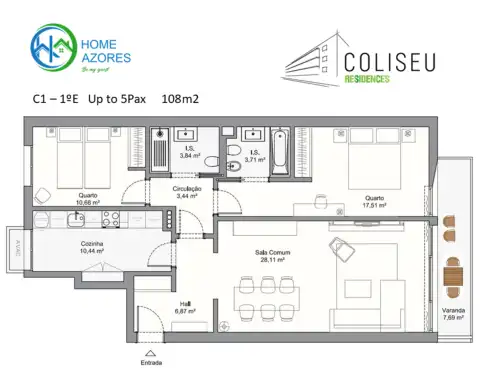 Home Azores - Coliseu Residences C1 1Esq 28