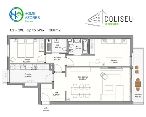 Home Azores - Coliseu Residences C1 1Esq 28